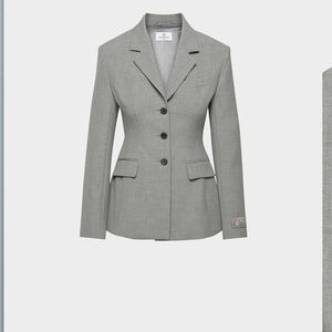 Aritzia Tailored Light Gray Blazer
